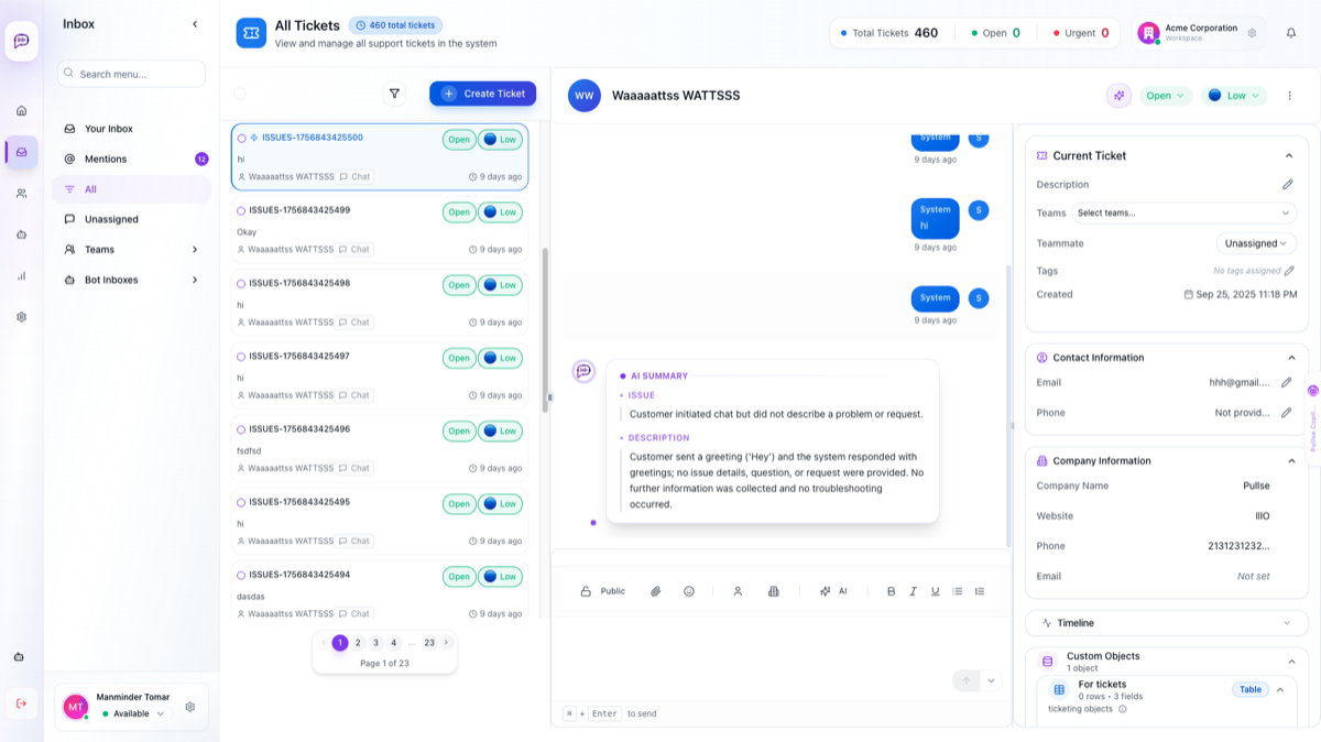 Compare Pullse vs Zendesk, Intercom, Freshdesk | Platform Comparison